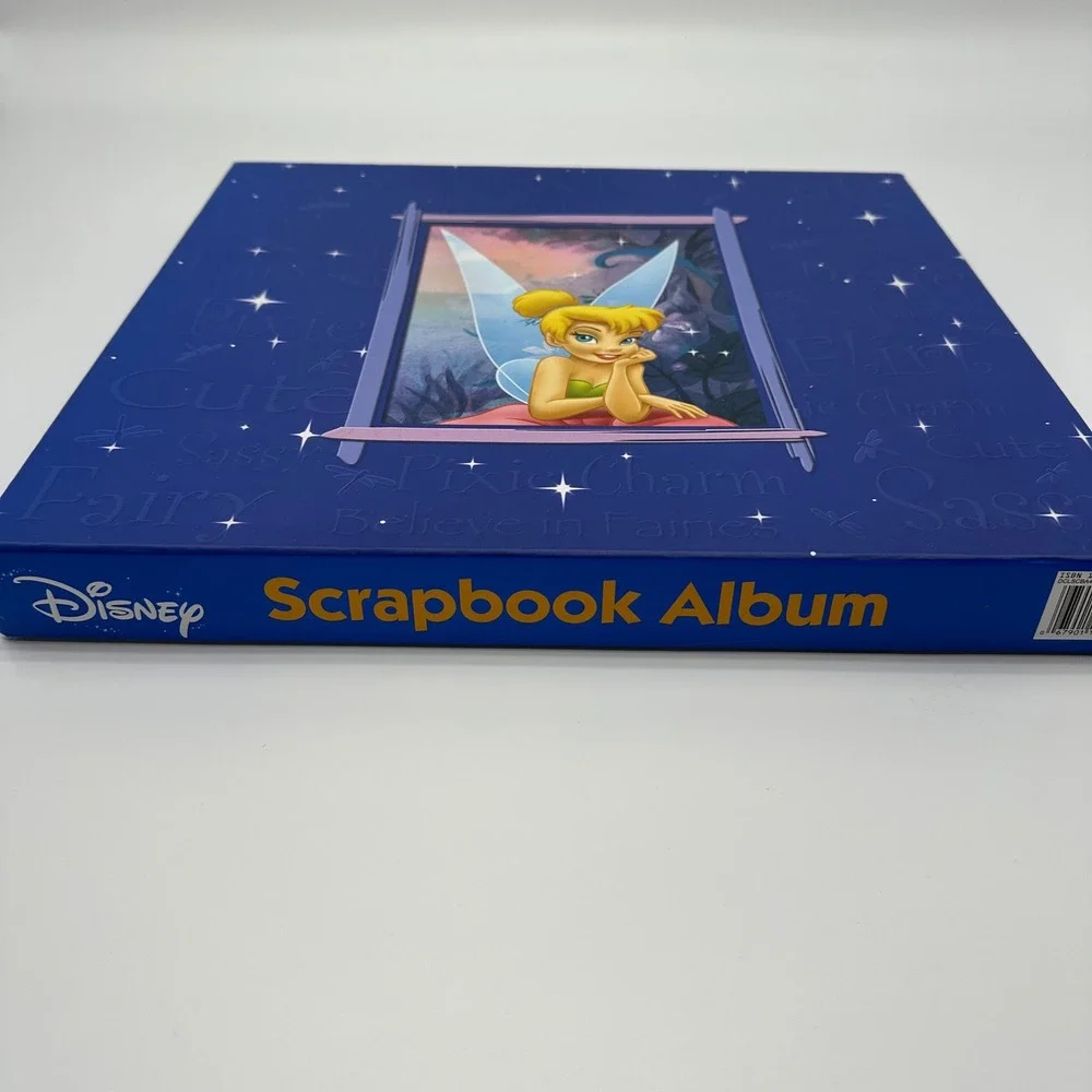 Disney Tinker Bell Sandylion Scrapbook Album Blue Embossed Pixie Hollow New